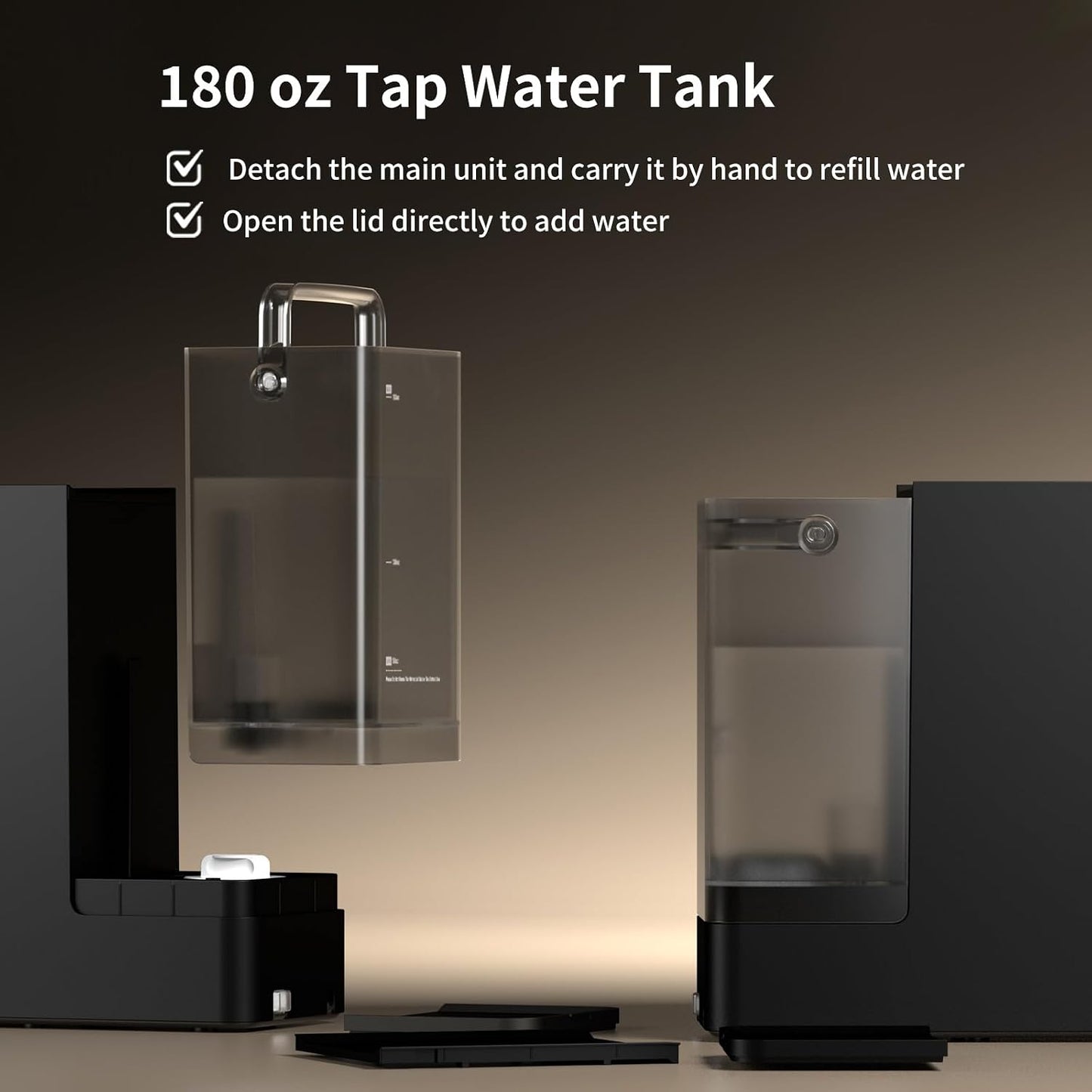 Waken Electric C11 Reverse Osmosis Water Filter Countertop,UV ,4:1 Pure to Drain,Plug and Play