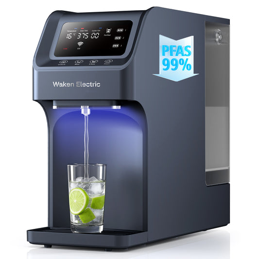 UV Countertop RO Water Filter System, Blue | 8-Stage RO Water Filtration ,NSF/ANSI 58&61 Certified, TDS Monitor, 4:1 Drain, No Install, PFAS Free