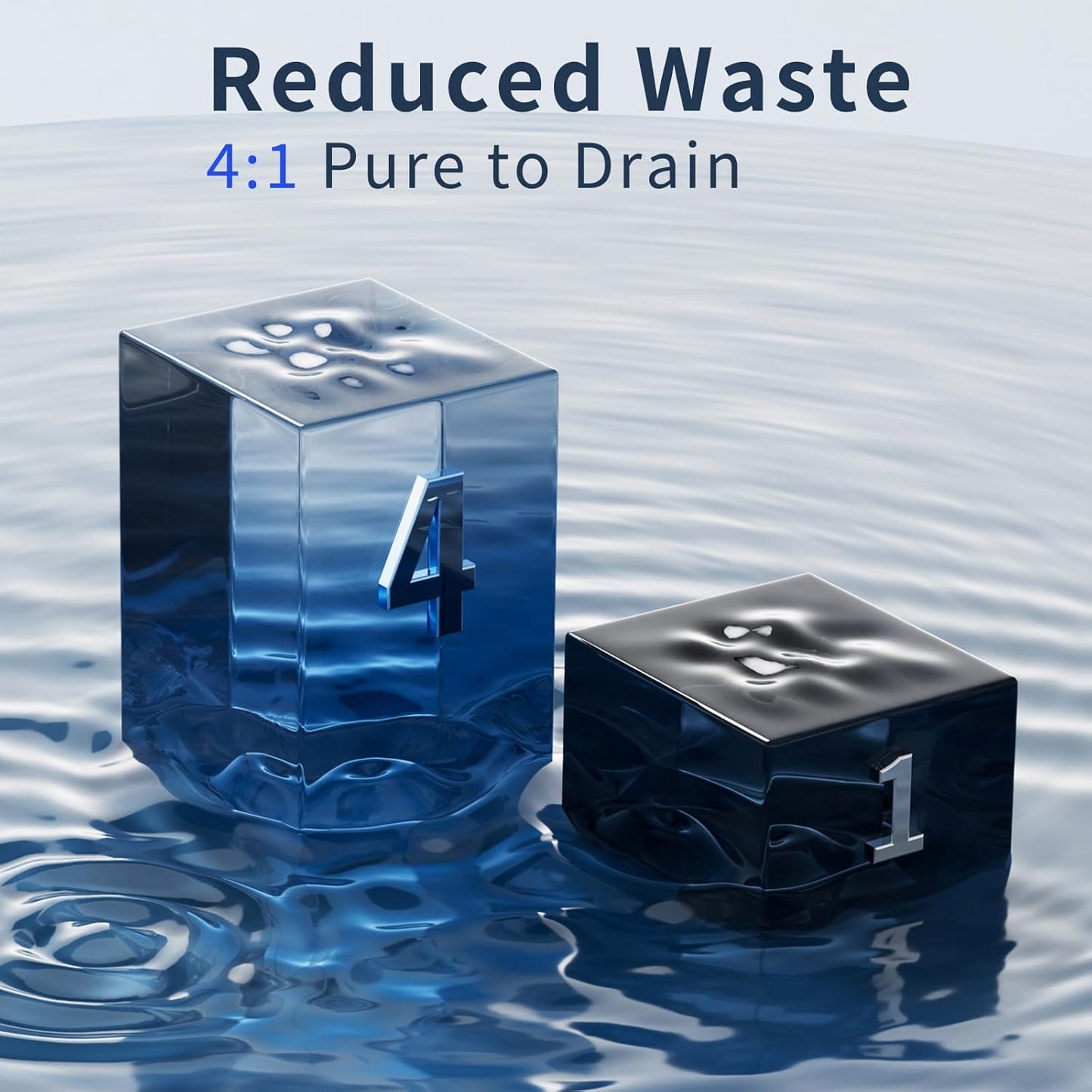 Waken Electric C11 Reverse Osmosis Water Filter Countertop,UV ,4:1 Pure to Drain,Plug and Play