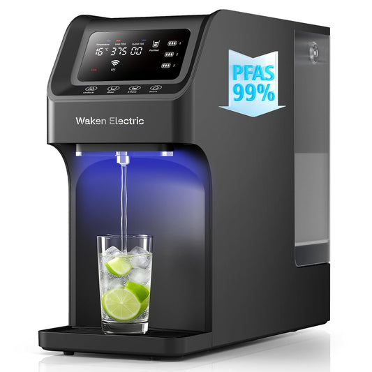 Waken Electric C11 Reverse Osmosis Water Filter Countertop,UV ,4:1 Pure to Drain,Plug and Play